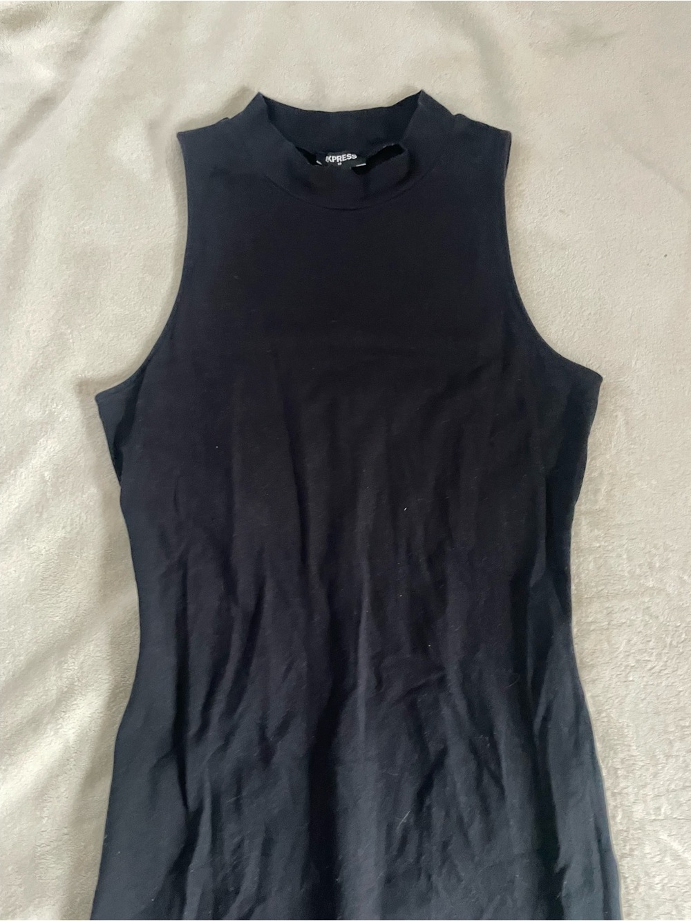 Express Midi Black Halter Dress